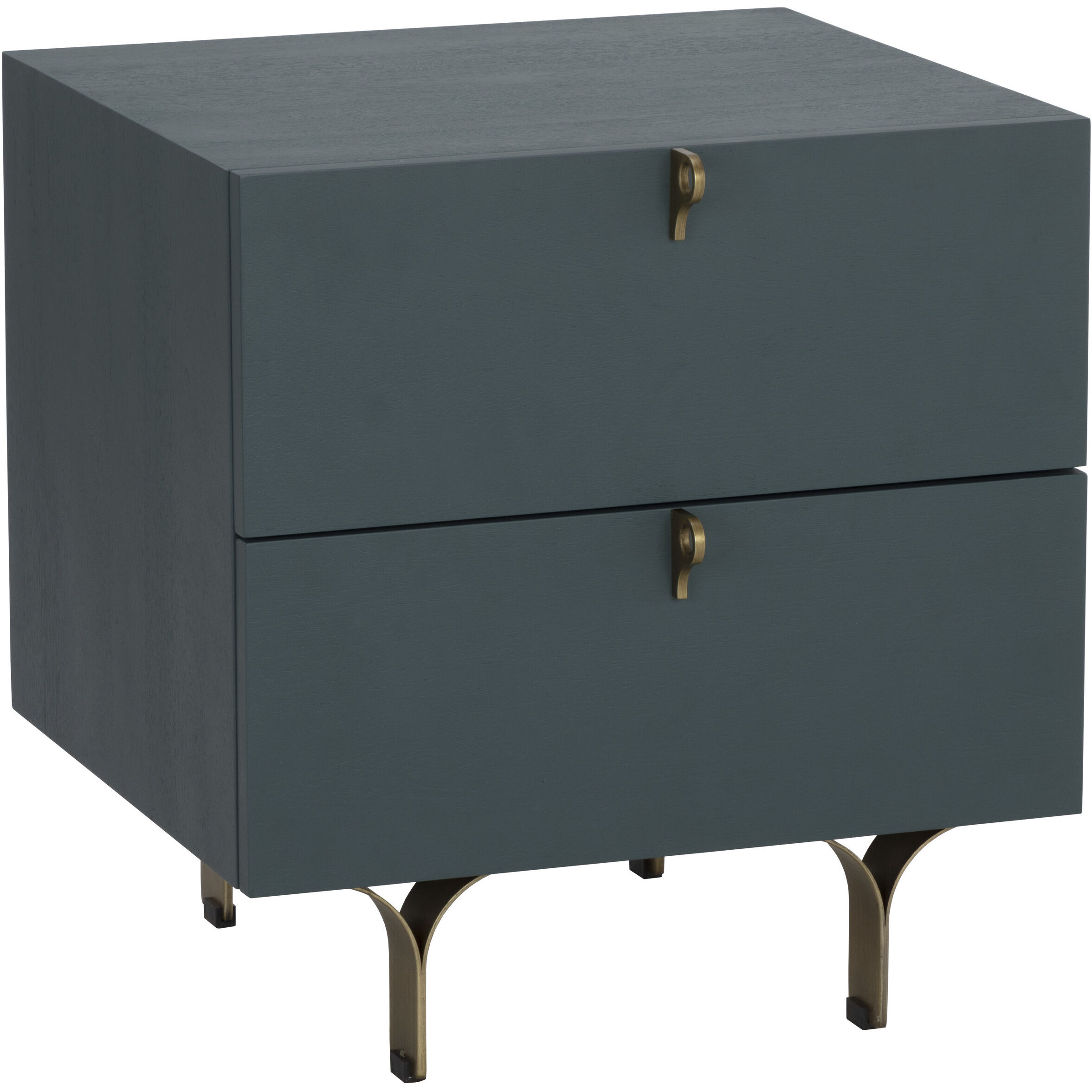 Celine 20.5 X 19.75 inch Teal Night Stand, Small